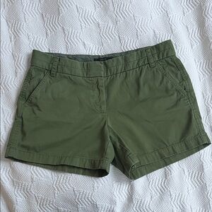 J. Crew Olive Green Women's Chino Shorts 5” inseam